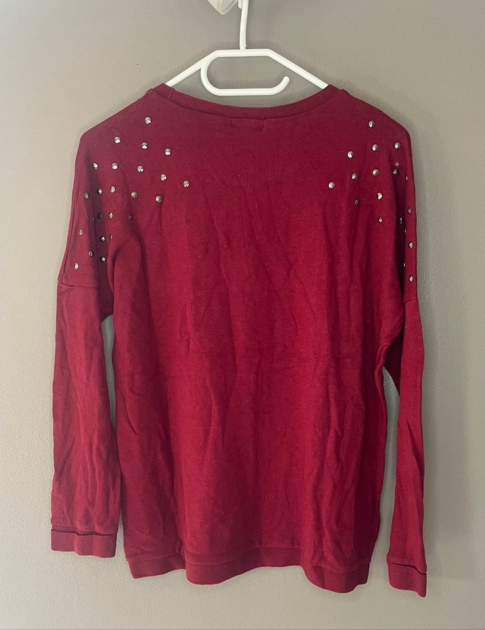 Pull bordeaux - photo numéro 2