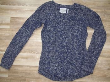 Pull torsadé bleu chiné L.O.G.G. taille S