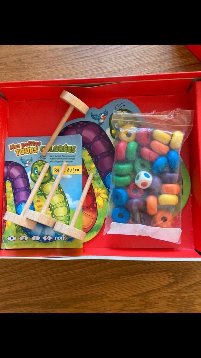 Mes petites tours colorés jeu en bois - photo numéro 2