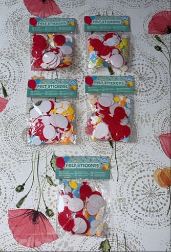 Lot de 5 autocollants en feutrines