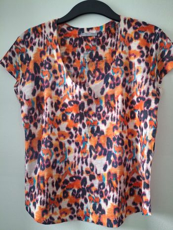 T shirt leopard multicolore taille M