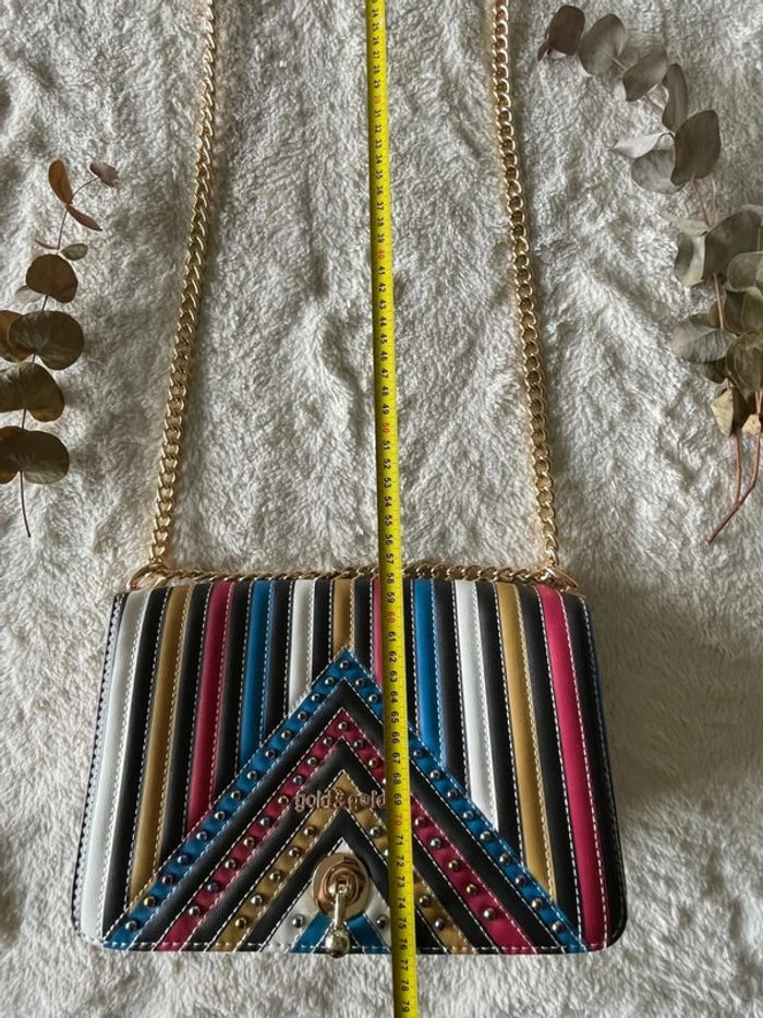 Superbe sac rayures multicolore - photo numéro 3