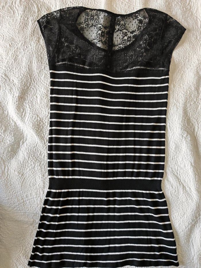 Joli robe rayée, taille 38, promod - photo numéro 4