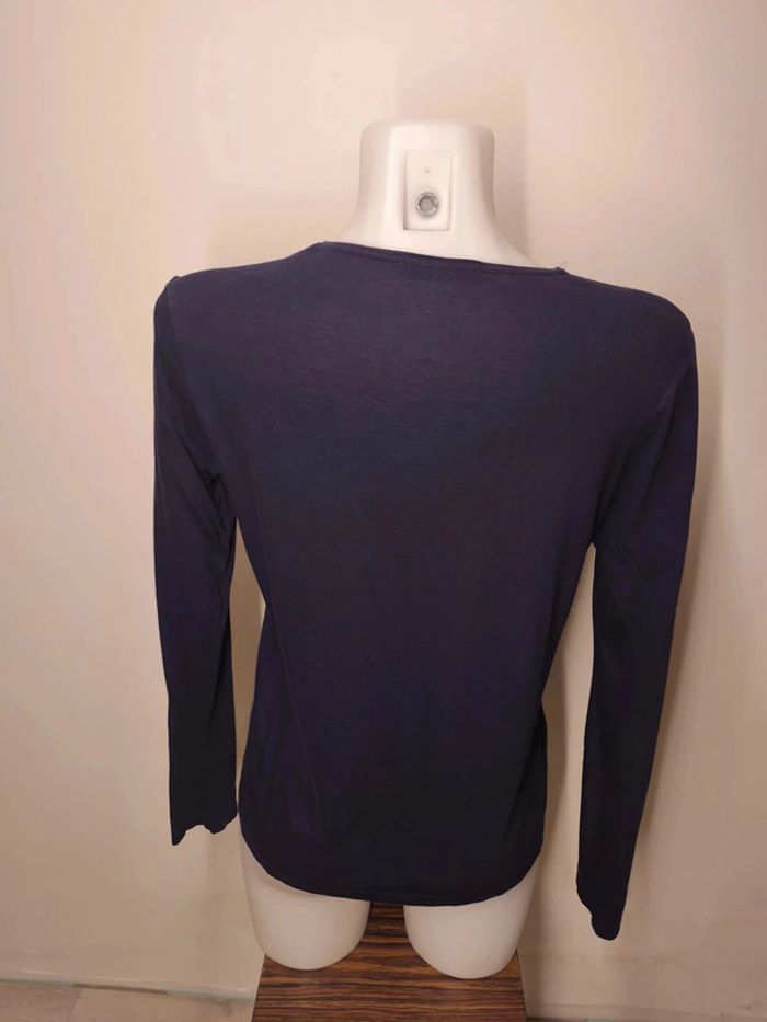 Pull Lacoste Femme Taille 38 Marine - photo numéro 2