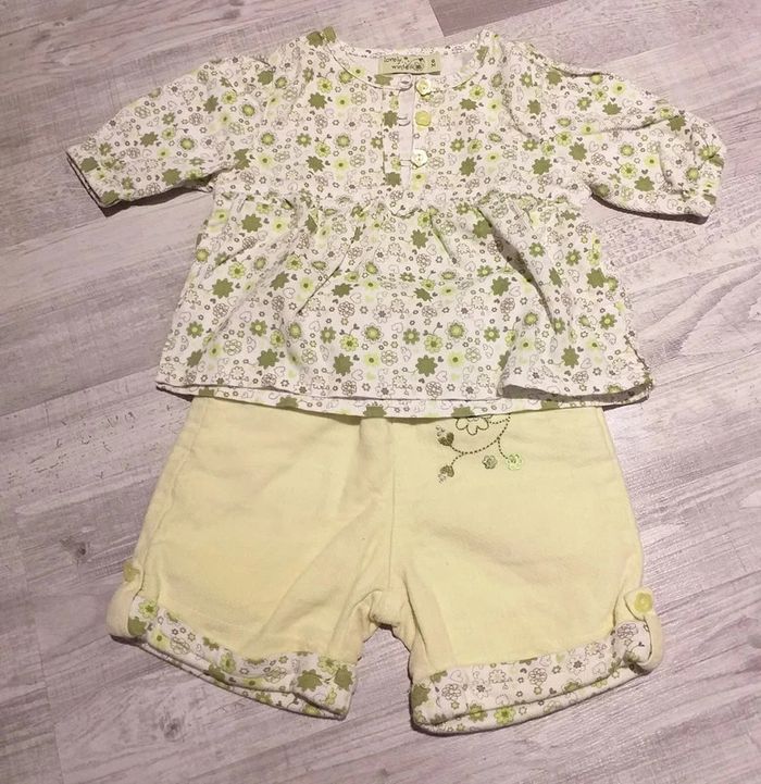 Ensemble tunique short velours 6mois