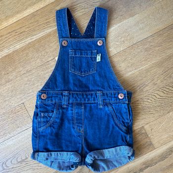 Salopette courte en jeans
