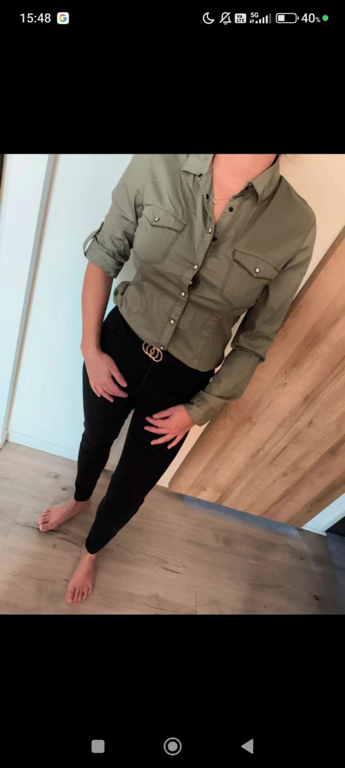 🌿 Chemise kaki femme Jennyfer – Taille M (38)