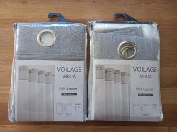 Lot de 2 voilages mirta leroy merlin 140*240