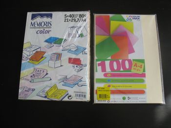 LOT DE 213 FEUILLES A4 - DIVERSES COULEURS - 80 GR - n°34