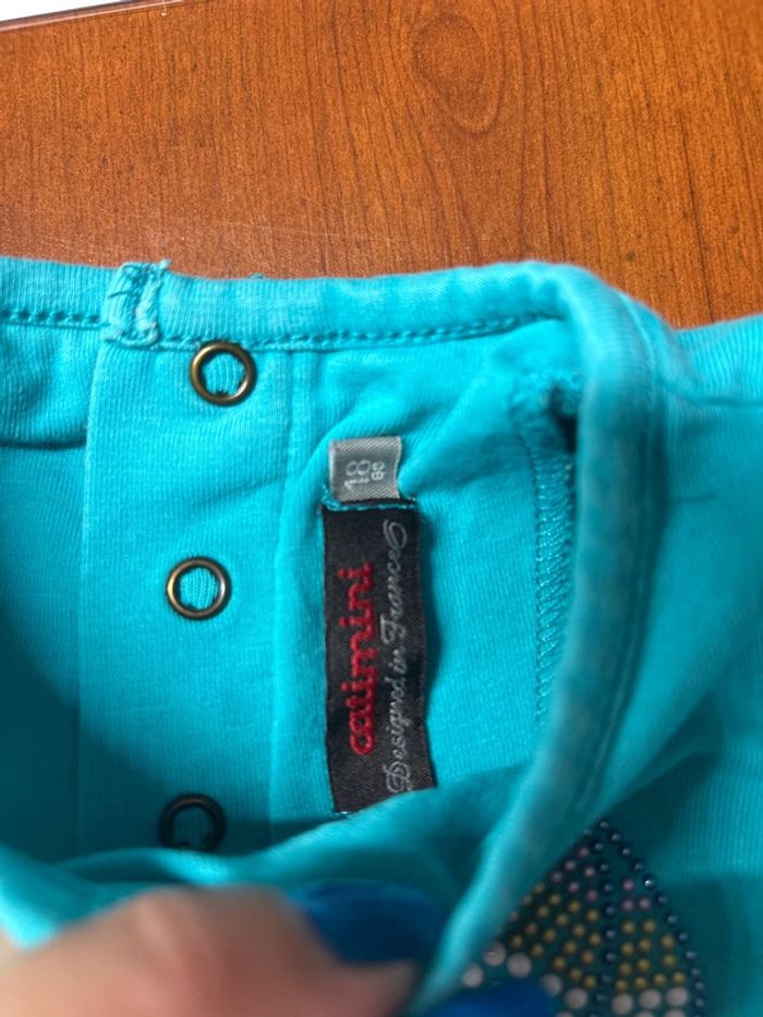 T-shirt turquoise parapluie - photo numéro 2