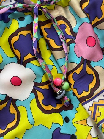 Pantalon fluide ZARA imprimé Satiné Multicolore NEUF S