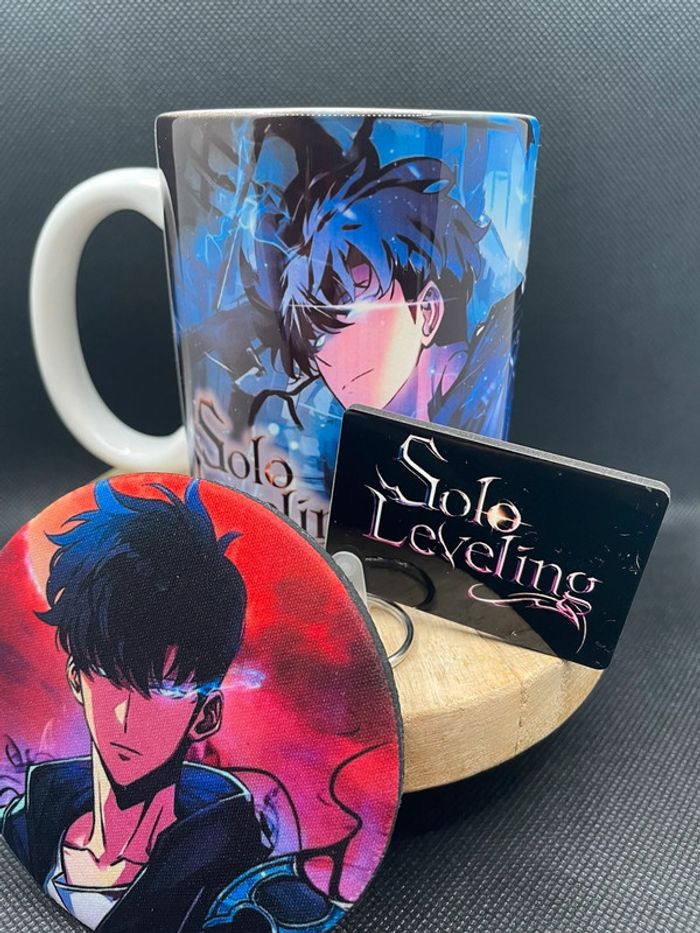Coffret mug Solo Leveling / mug + sous tasse + porte clé - photo numéro 2