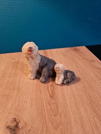 Figurines Chiens Berger Anglais Vintage