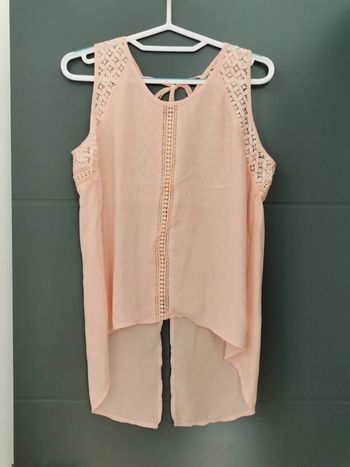 Top femme Molly Bracken rose poudré polyester coton polyamide