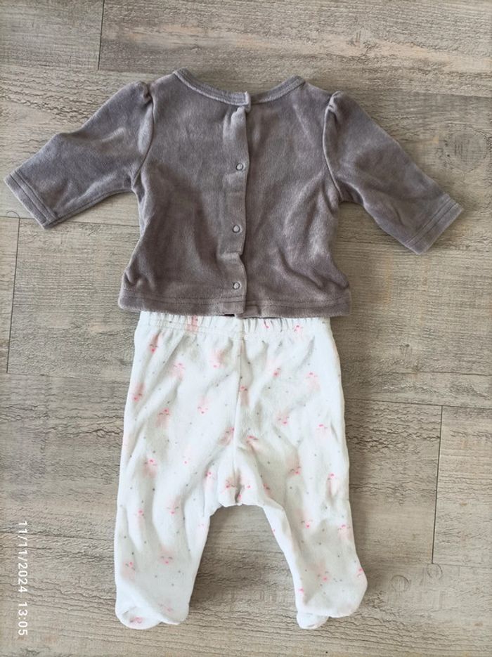 Pyjama 2 pièces fille 1 mois - photo numéro 2