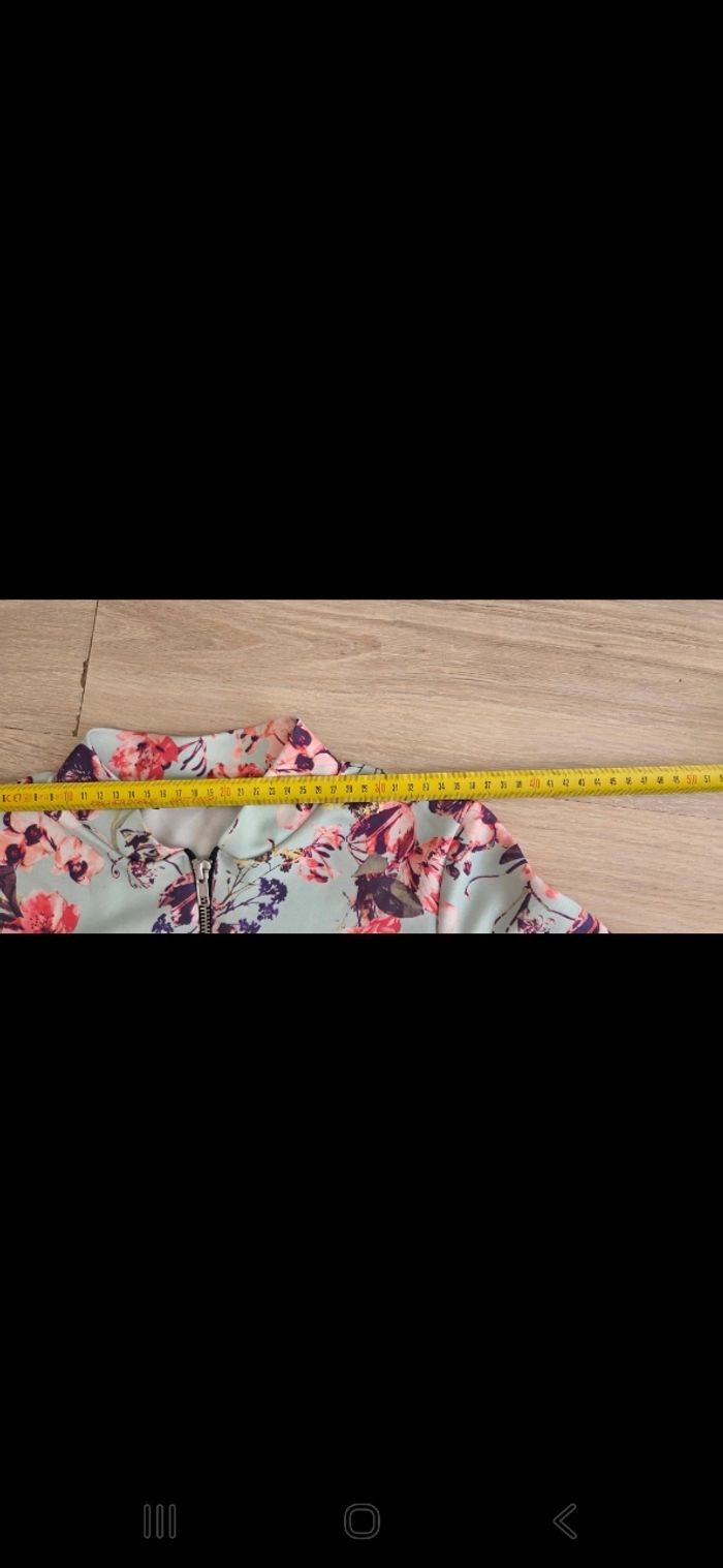Veste Boohoo taille 38 verte a fleur - photo numéro 6