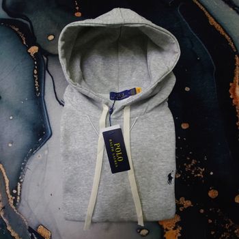 Sweat à capuche Ralph Lauren - Taille XL - Couleur gris logo brodé - NEUF
