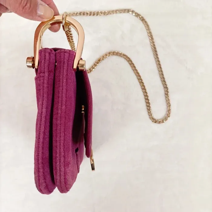 Sac bordeaux H&M avec anse chaîne dorée - chic et moderne S009 - photo numéro 5