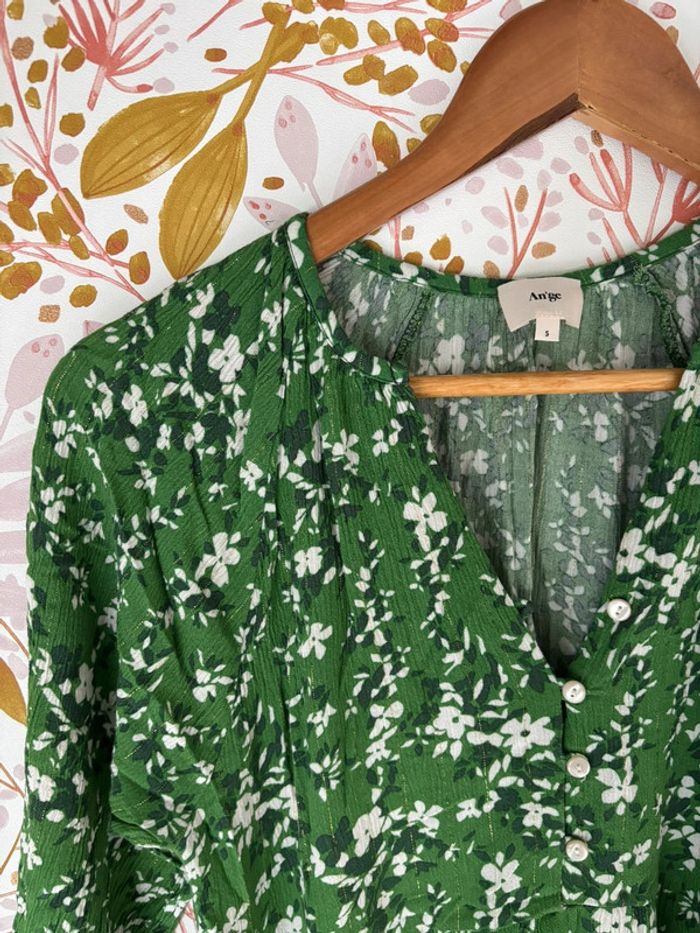 Robe fleurie bohème vert - photo numéro 2