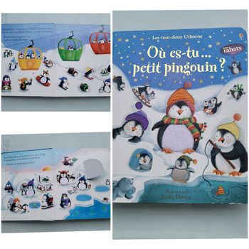 🐧 Où es-tu.. petit Pingouin ? 🐧 avec rabats, tout-doux usborne