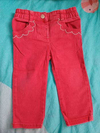 Jean rouge 12 mois