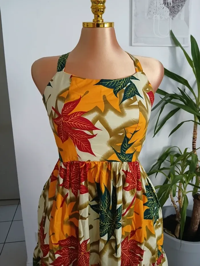 Longue Robe d'été à motifs Neuf Taille S🌿💝 - photo numéro 5