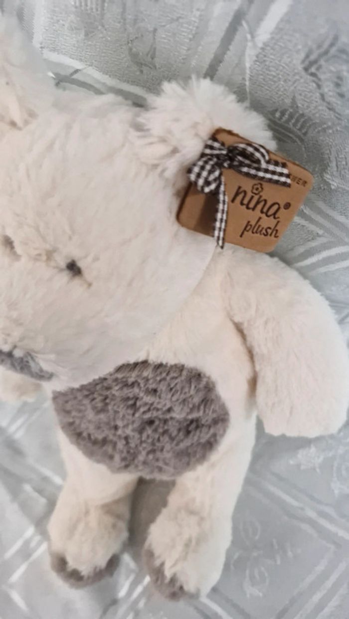 Peluche chien blanc la nina plush - photo numéro 3