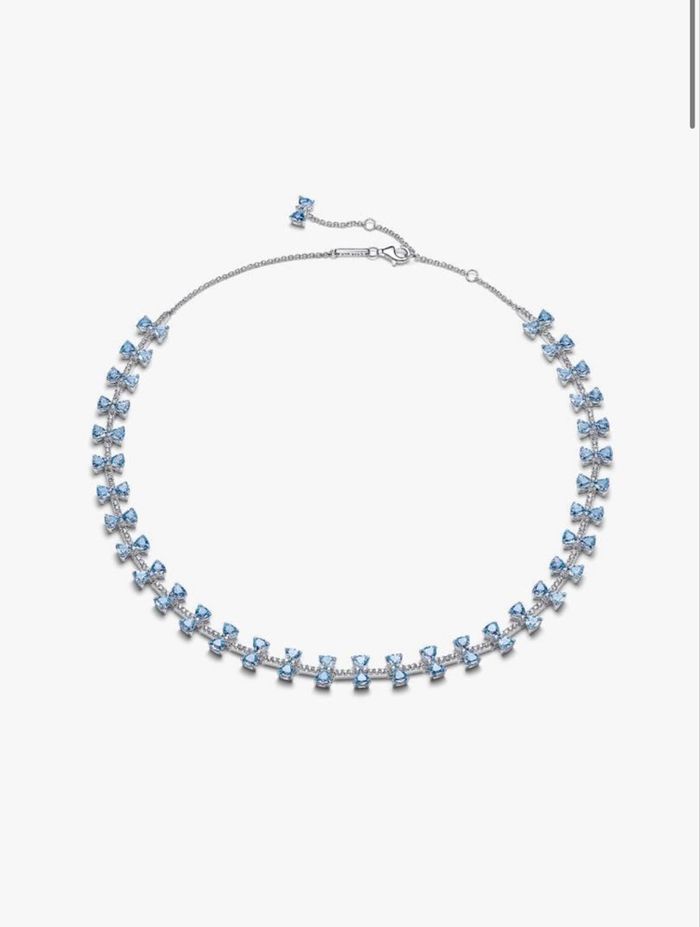 Collier bridgerton noeuds bleus - photo numéro 2