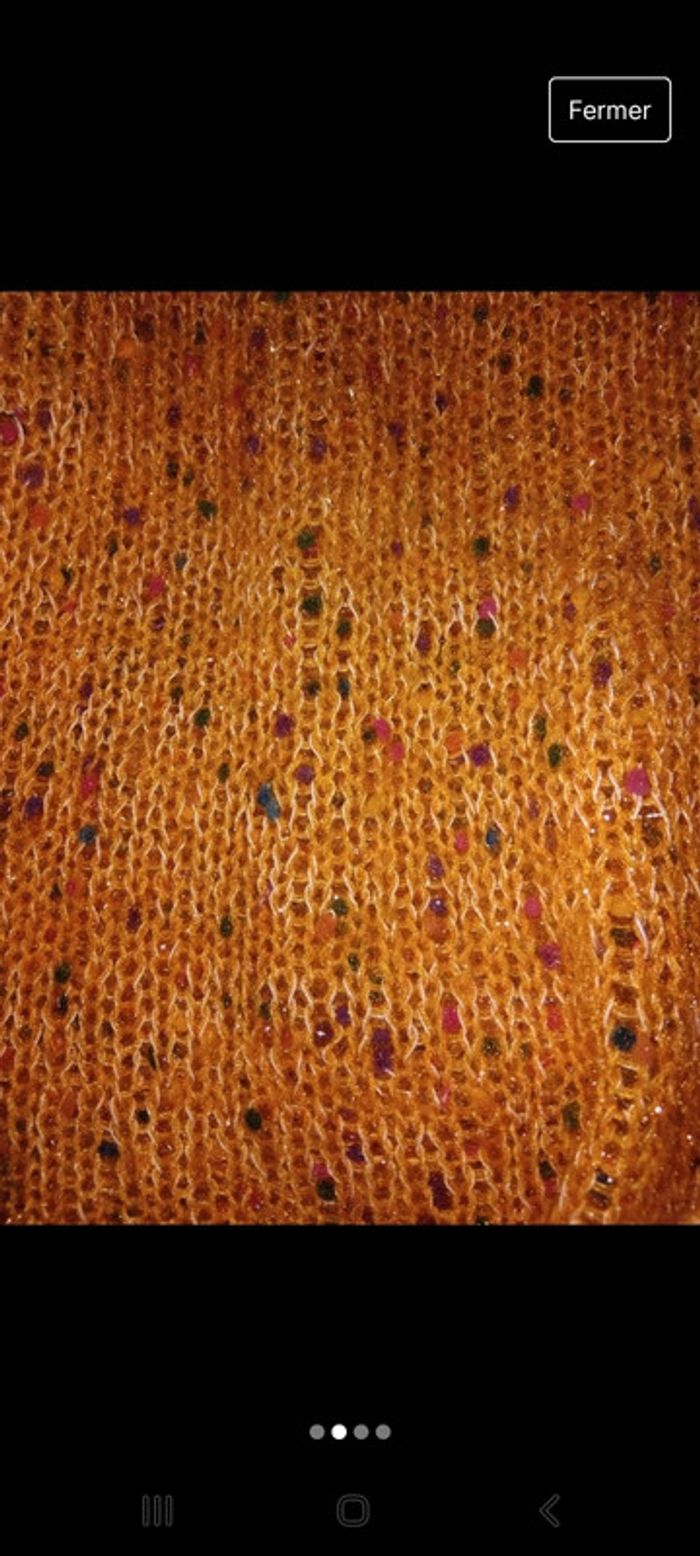 Pull col montant grosse maille légèrement pailleté - photo numéro 2
