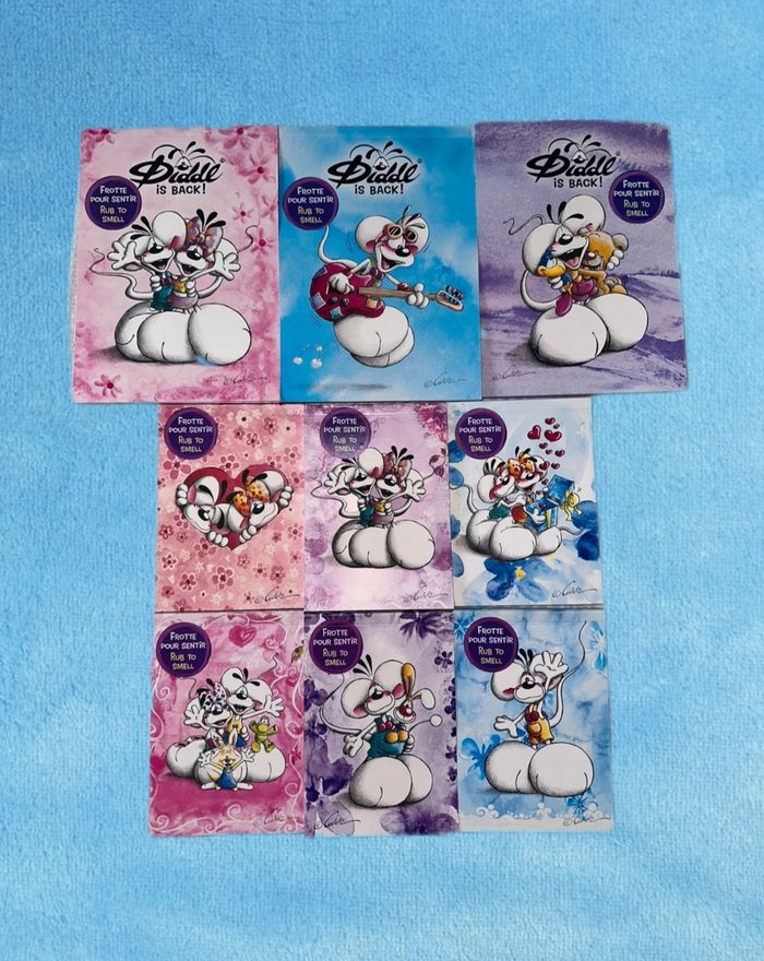 Lot de 9 feuilles sorties de blocs 🐭 Diddl is back