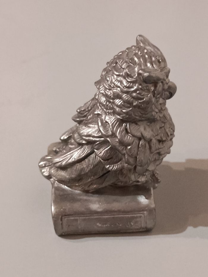 Chouette sur livre métal - photo numéro 4