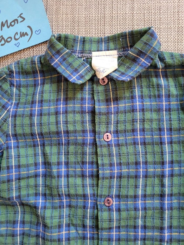 Chemise manches longues vintage 2 ans