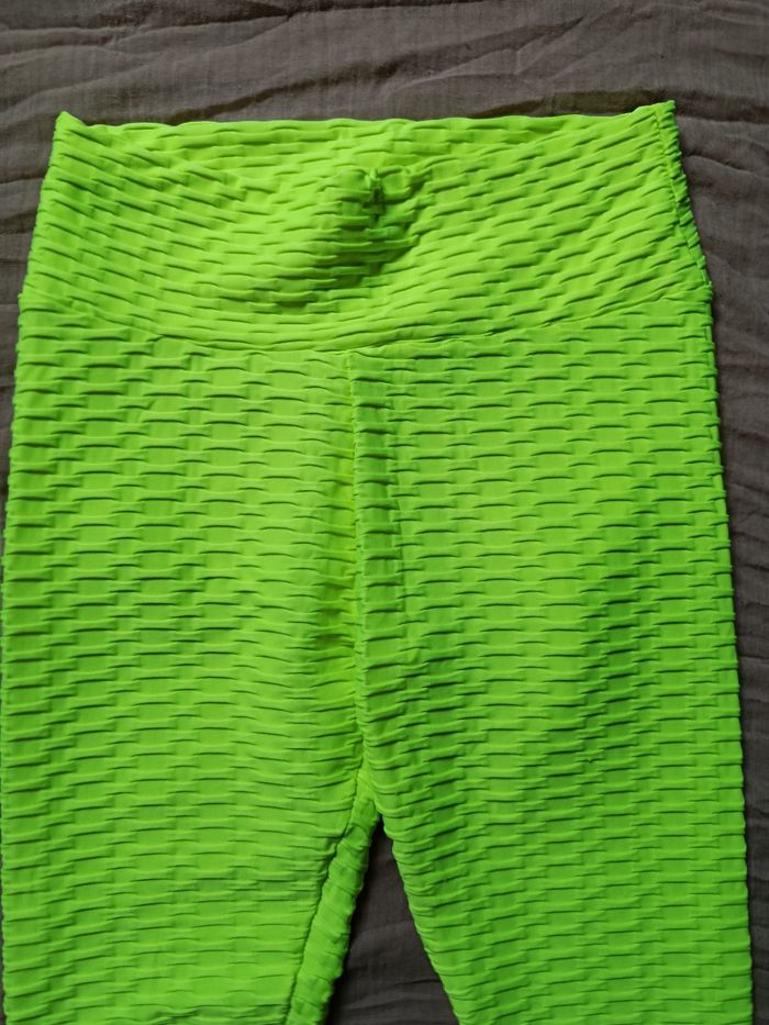 Legging femme jaune fluo en s - photo numéro 3