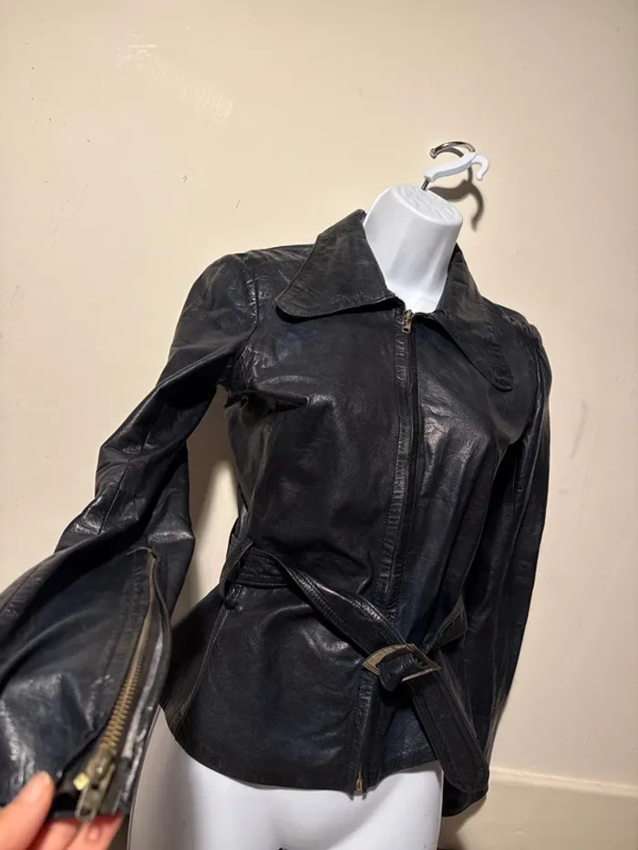 Veste en cuir vintage peter Robinson - photo numéro 4