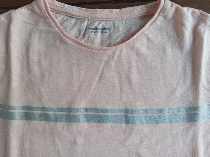 Tee-shirt fille de la marque "Vertbaudet" en excellent état. Taille 14 ans - photo numéro 2