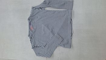 Beau haut rayé blanc/bleu