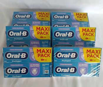 6 Lots de 2x75ml Oral B Pro Expert Cristaux Blanchissants