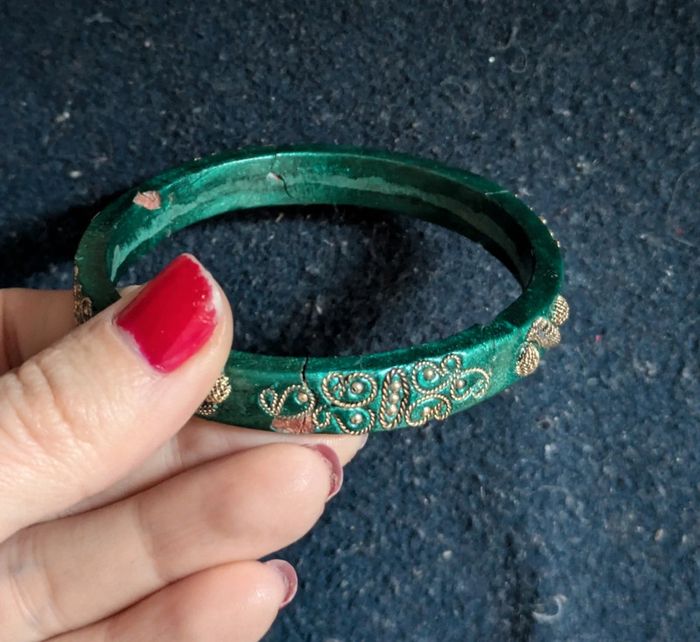 Jonc vintage vert - photo numéro 3