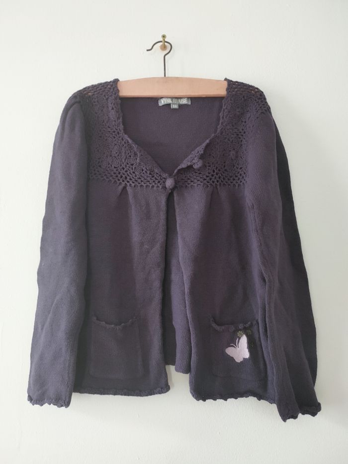 Gilet violet 8 ans Vinyl Fraise