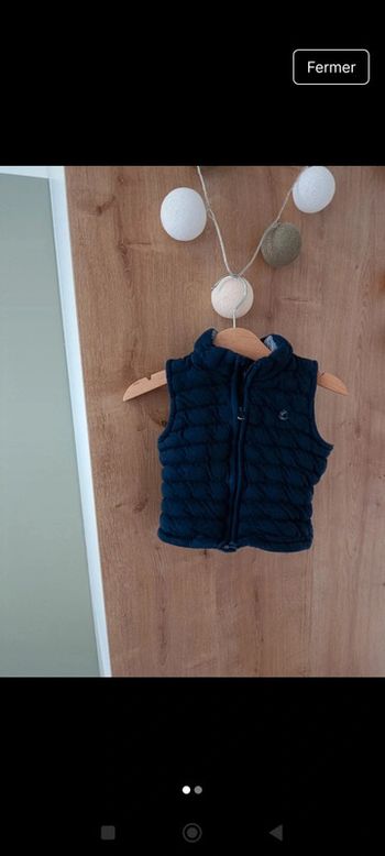 Veste sans manche petit bateau 12 mois