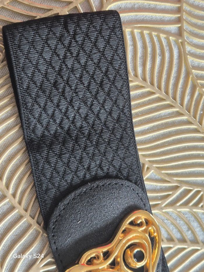 Ceinture vintage chic en croûte de cuir - photo numéro 4