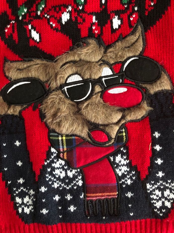 Pull Noël rouge - photo numéro 3