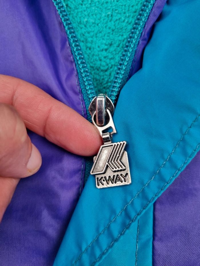 K-Way violet bleu Taille M - photo numéro 5