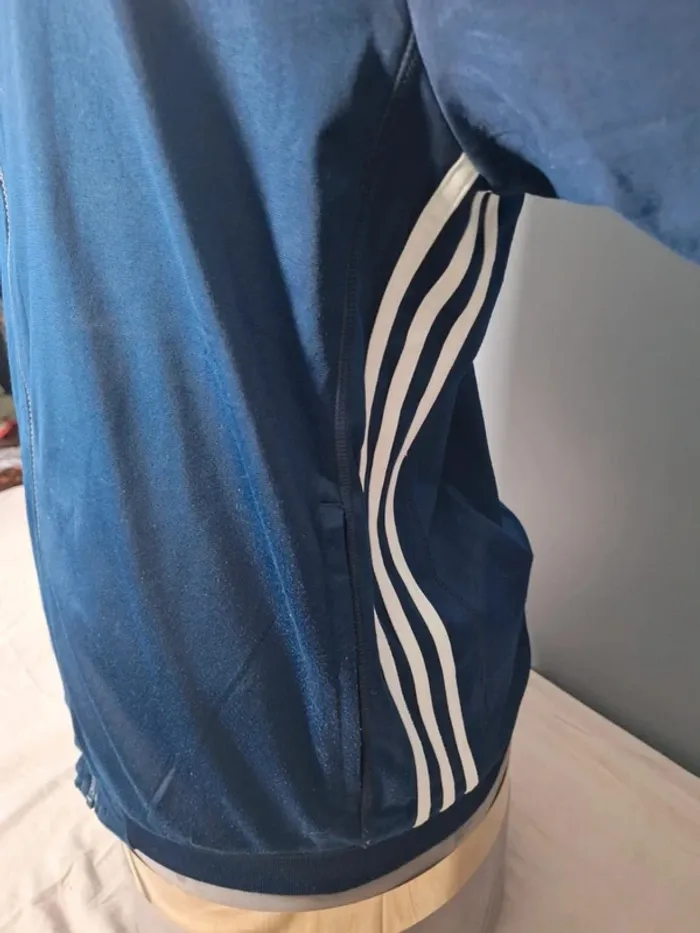 veste légère / Track jacket adidas vintage/ homme - taille L / bleu foncé - année 2015 floqué (452) - photo numéro 4