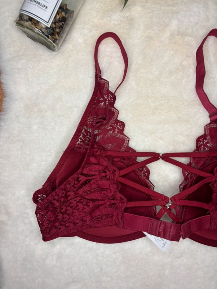🌺Soutien-gorge en dentelle bordeaux Taille 90C🌺 - photo numéro 5