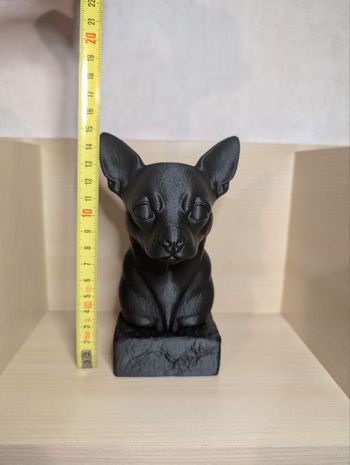 Buste chihuahua poil court - Figurine chien 3D