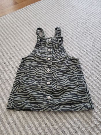 Robe Salopette en jean kaki