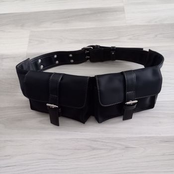 Sacoche en cuir à la ceinture homme 2 poches
