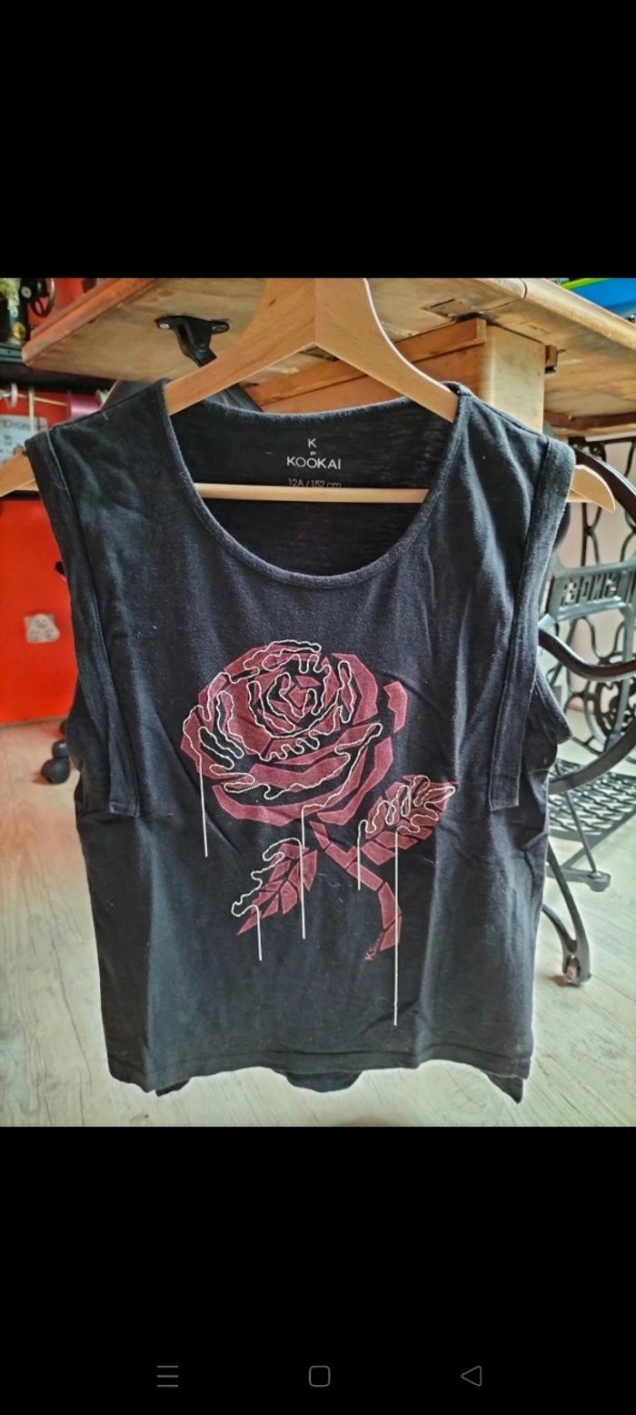 Haut sans manches et fleur Kookaï 12 ans