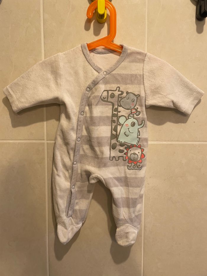 Pyjama velours bébé garçon 3 mois